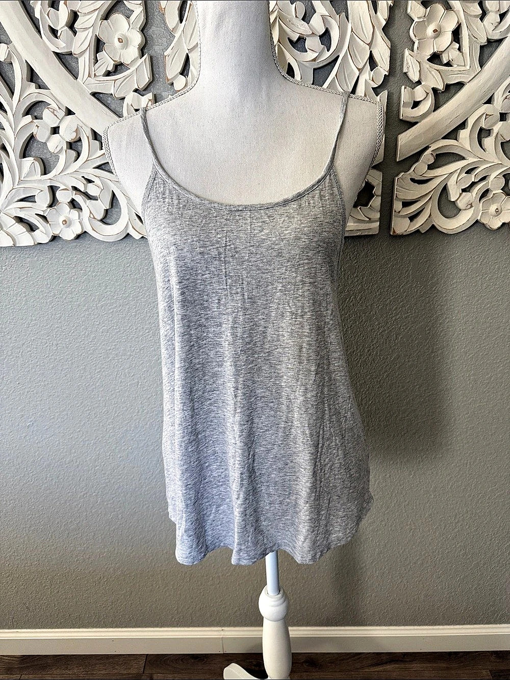 Aerie Gray Cotton Tank Top Size Medium